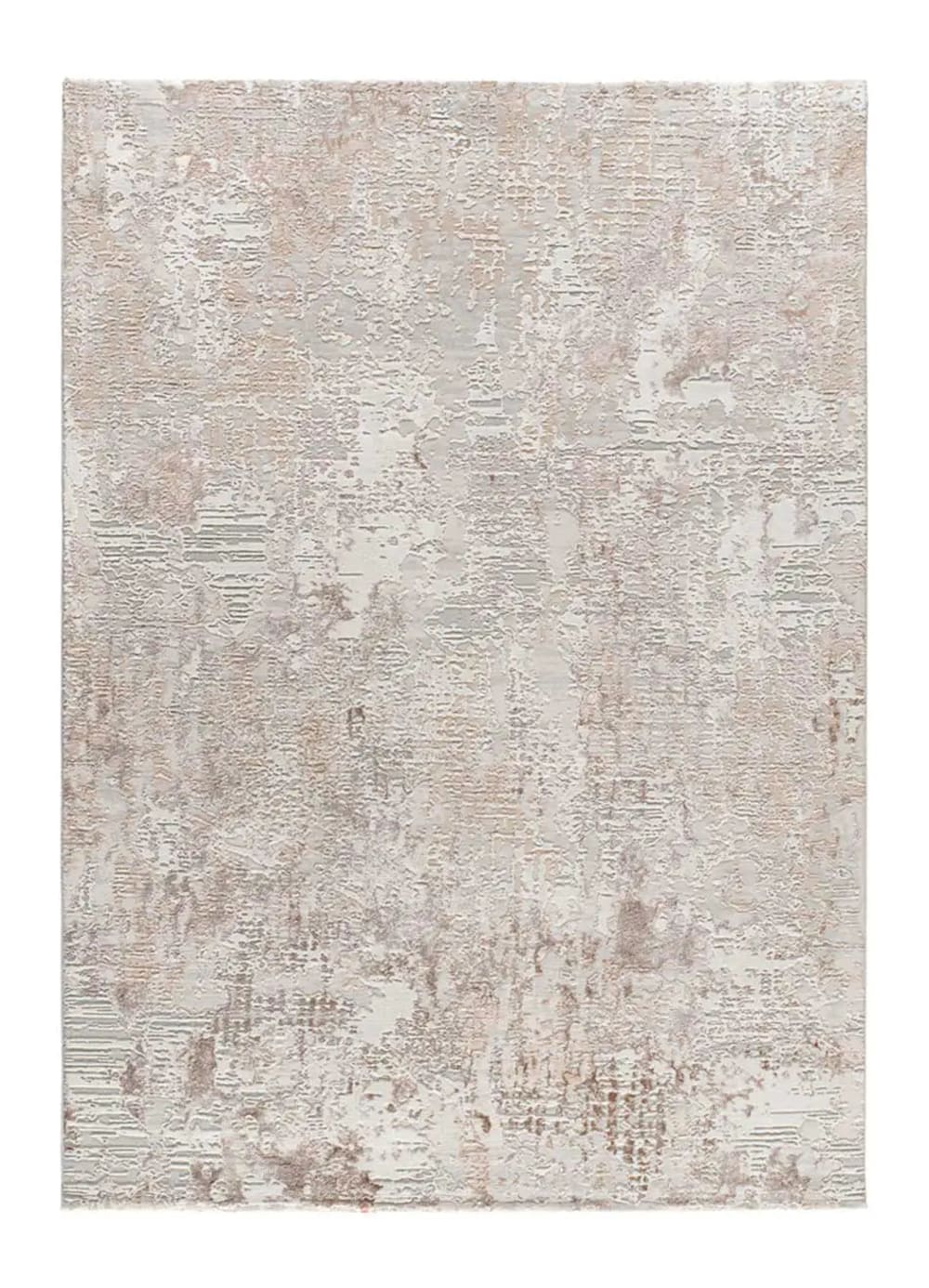 Tapis à relief abstrait beige 115x170 cm