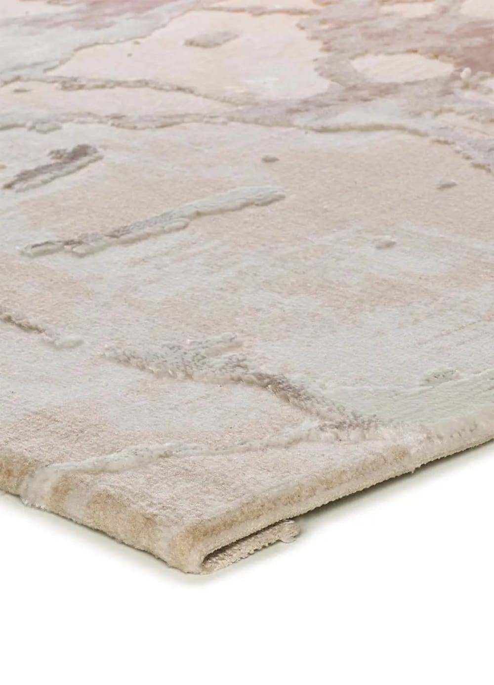 Tapis à relief effet marbre beige 77x150 cm — vue 4