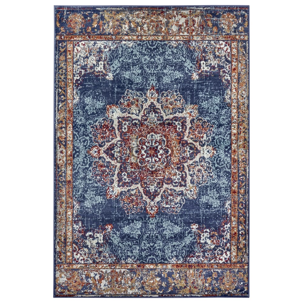 Tapis style Vintage moderne Bleu 140x200cm