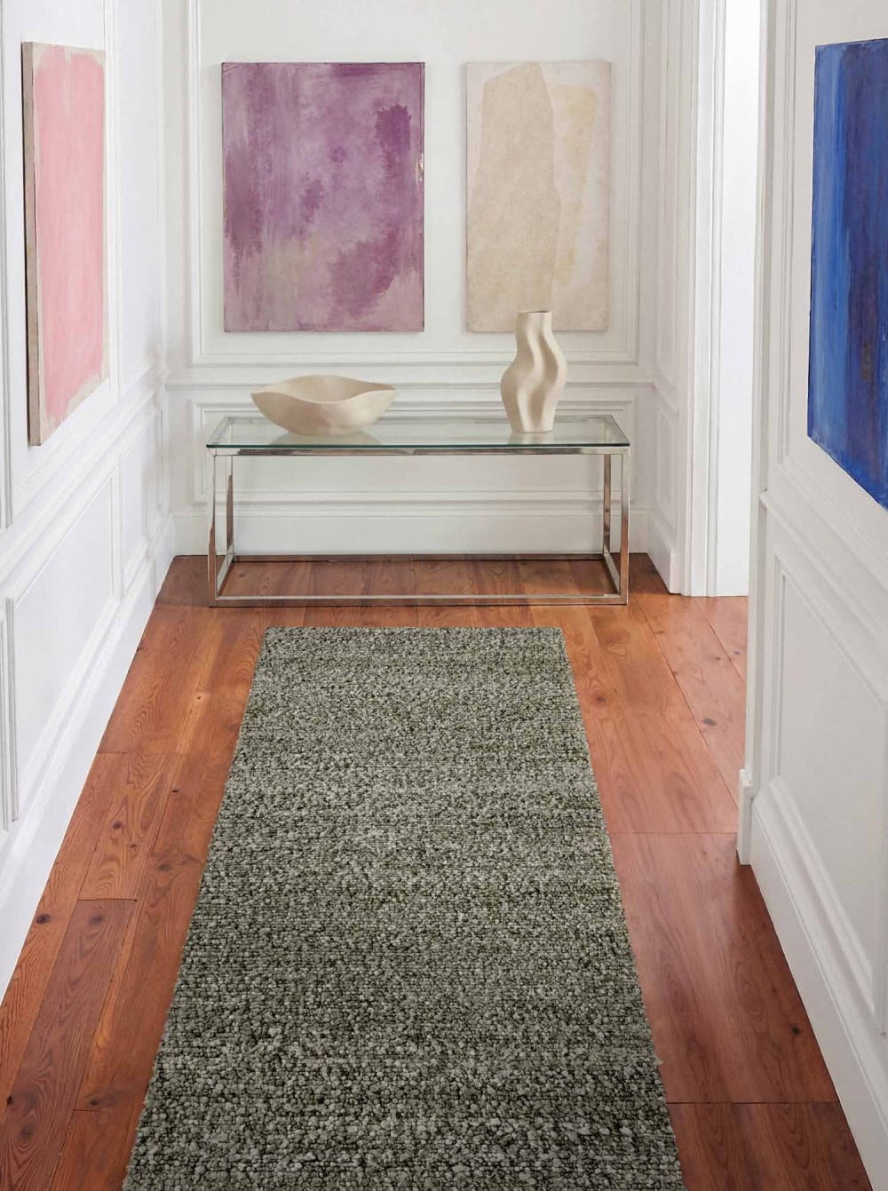 Tapis bouclés à poils courts vert 120x170cm — vue 4