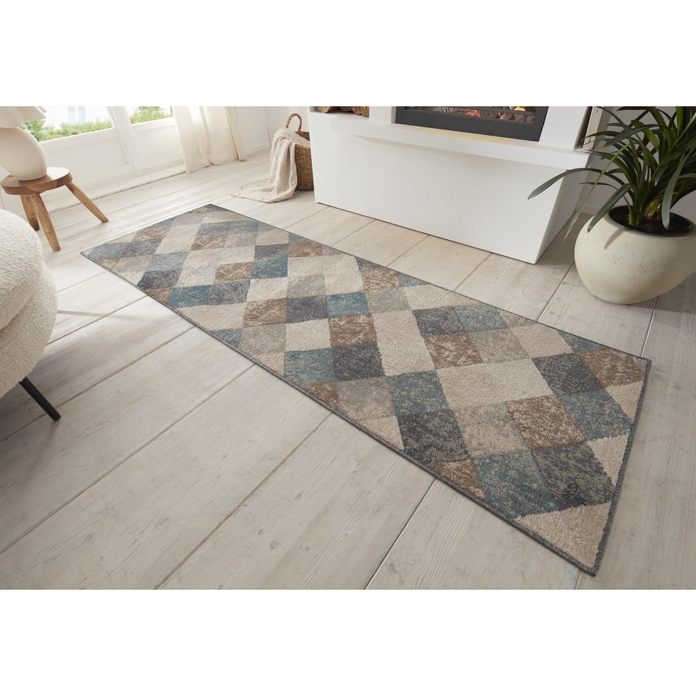 Tapis patchwork géométrique multicolore 80x120cm — vue 3