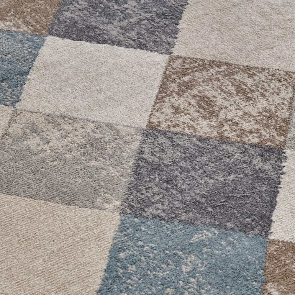 Tapis patchwork géométrique multicolore 80x120cm — vue 4