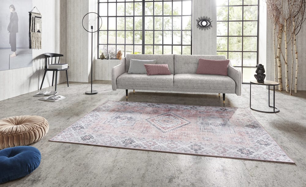 Tapis vintage tissé plat gratia 80x200cm — vue 3