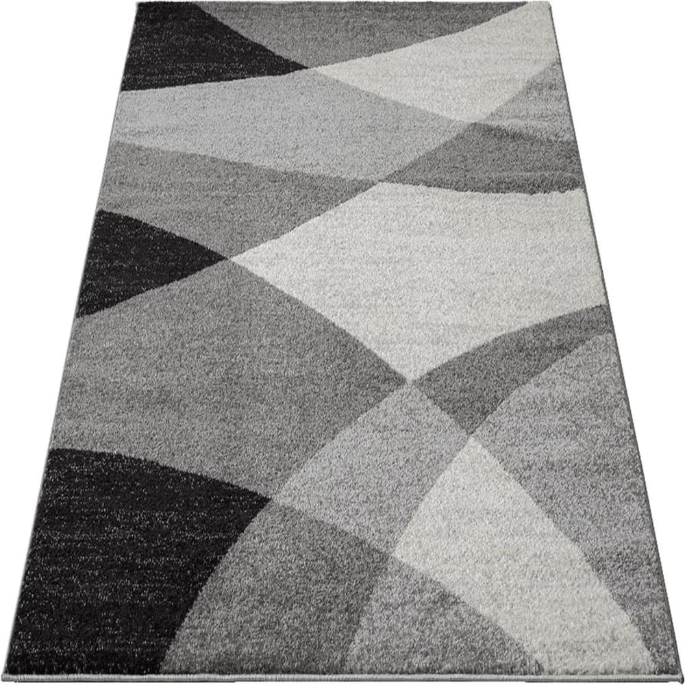Tapis moderne salon contour, gris, 140 x 200 cm — vue 4