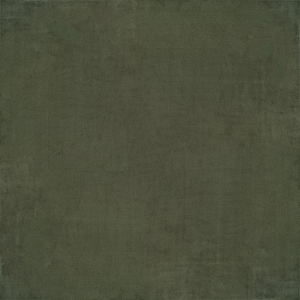Tapis lavable antidérapant, uni, vert foncé, 240 x 240 cm
