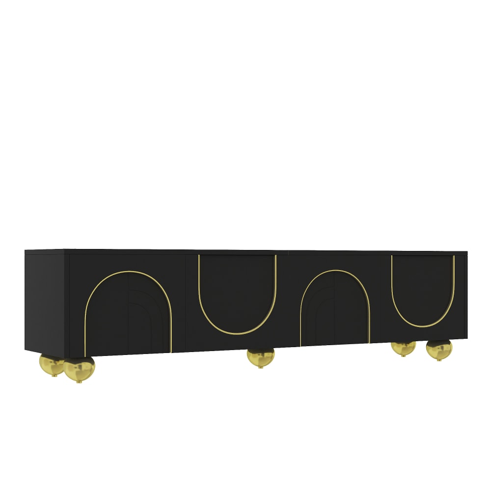 Meuble tv 170 cm, 4 portes