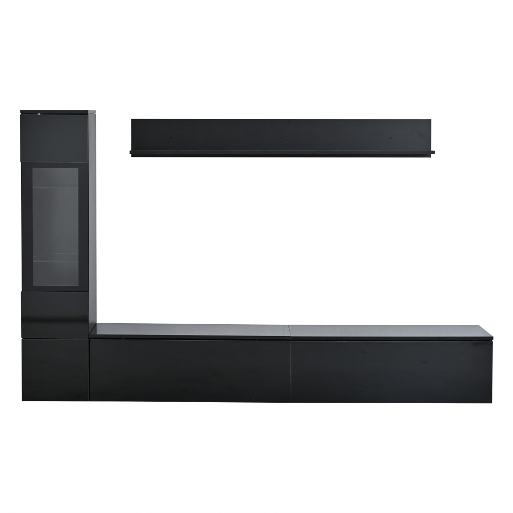 Meuble tv avec led, vitrine,