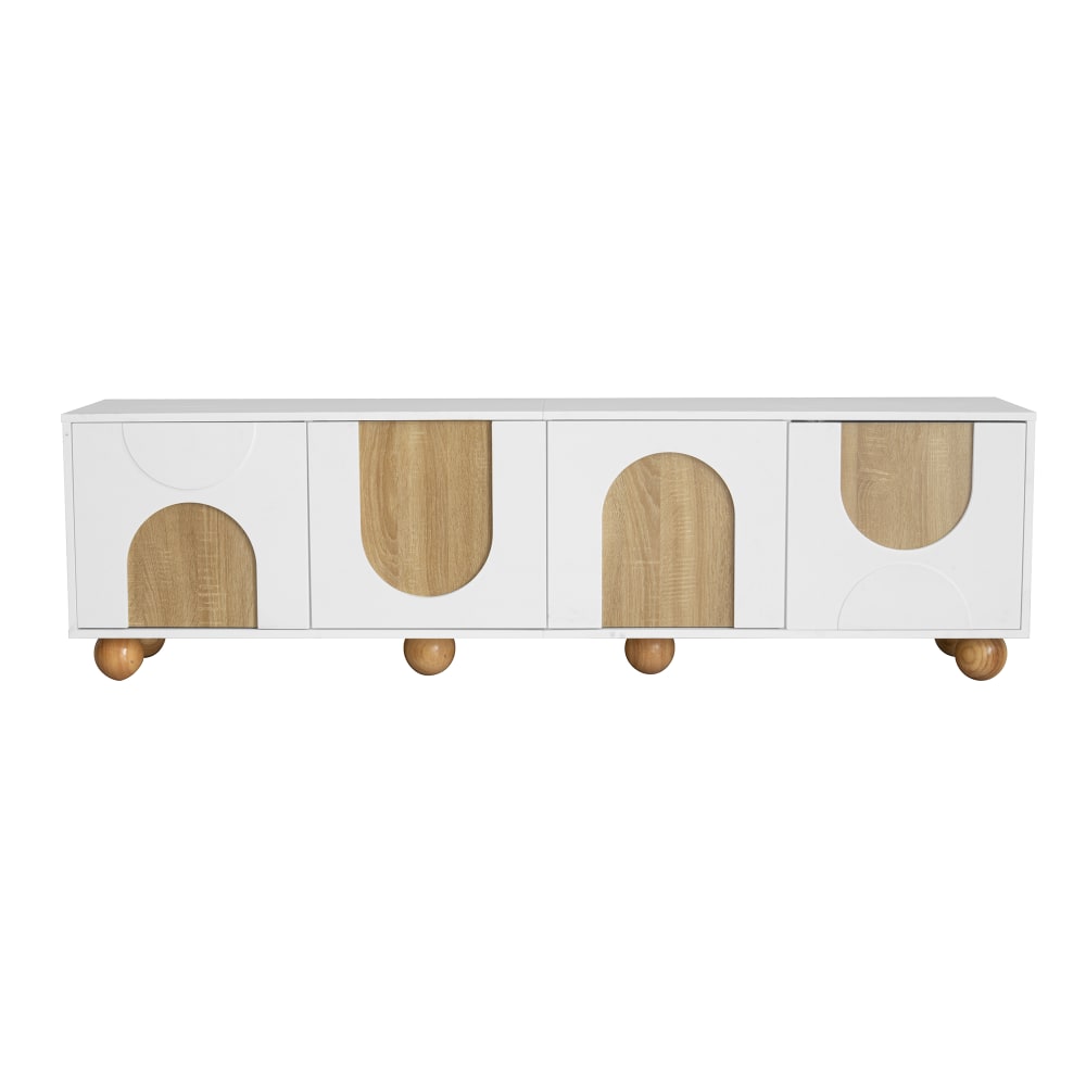 Meuble tv 175cm 4 compartiments,