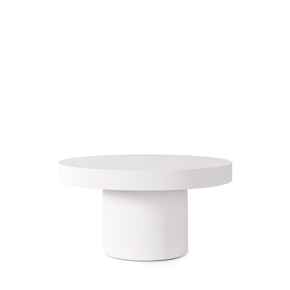 Koketto Home Runder Couchtisch in Weiß Weiß Beton