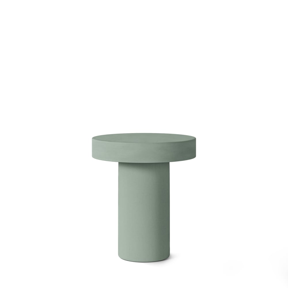 Table basse ronde verte