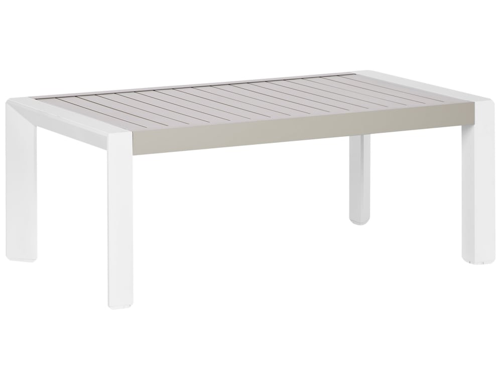 Table de repas 4 personnes en aluminium beige
