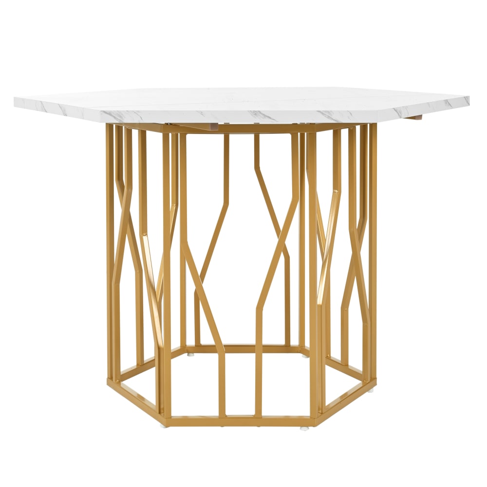 Table hexagonale en marbre