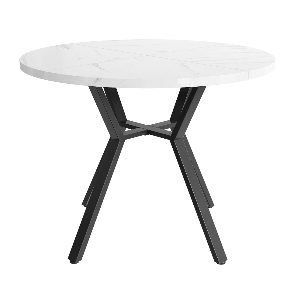 Table ronde effet marbre