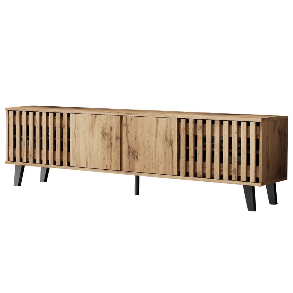 Meuble tv rangement pour 70 pouces, 180 cm, bois