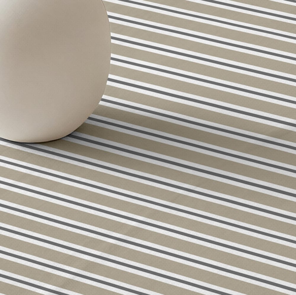 Fleckschutz-Tischdecke 100% Baumwolle Blau und Beige 100x155 cm -