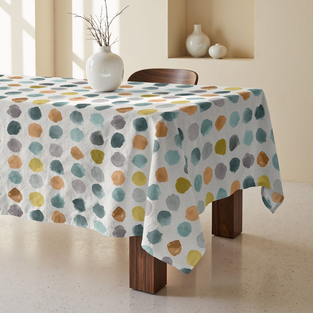 Fleckschutz-Tischdecke 100% Baumwolle Mehrfarbig 250x155 cm -