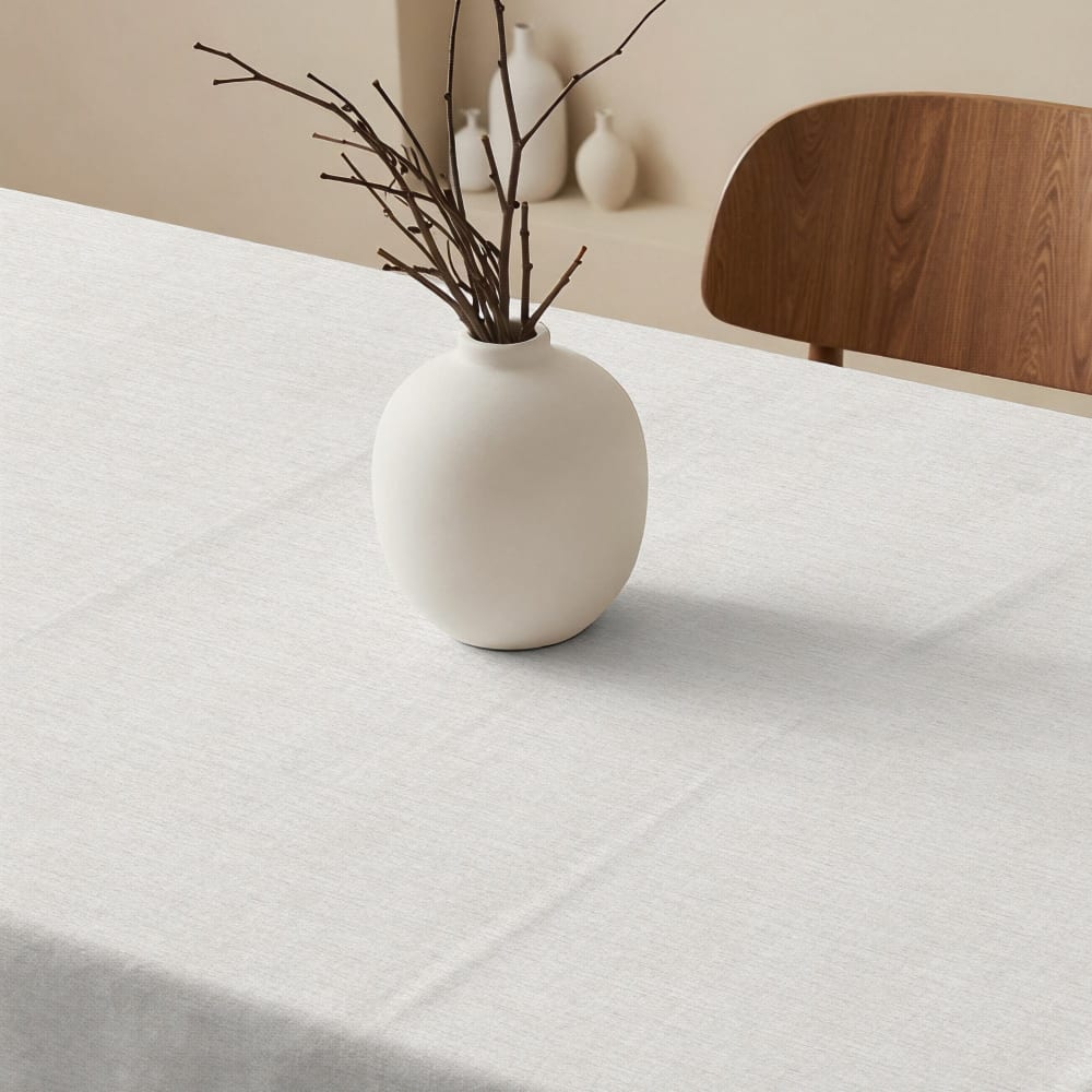 Nappe anti-taches 100% coton beige 250x155 cm