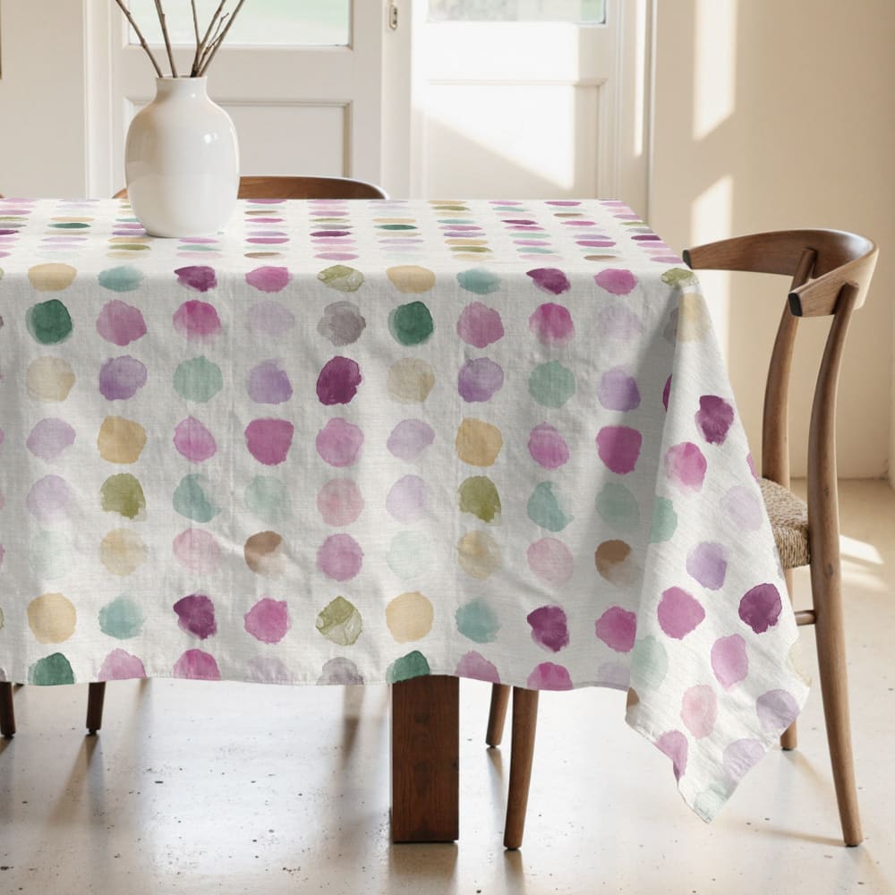 Nappe anti-taches 100% coton multicolore 155x155 cm