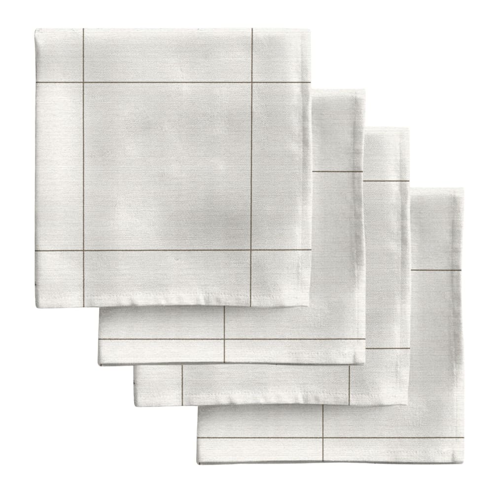 Serviettes de table 100% coton (x4) lin 43x43 cm