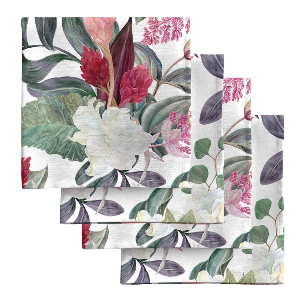 Serviettes de table 100% coton (x4) multicolore 43x43 cm