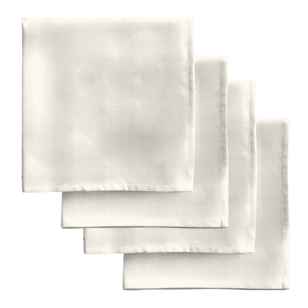Serviettes de table 100% coton (x4) naturel 43x43 cm