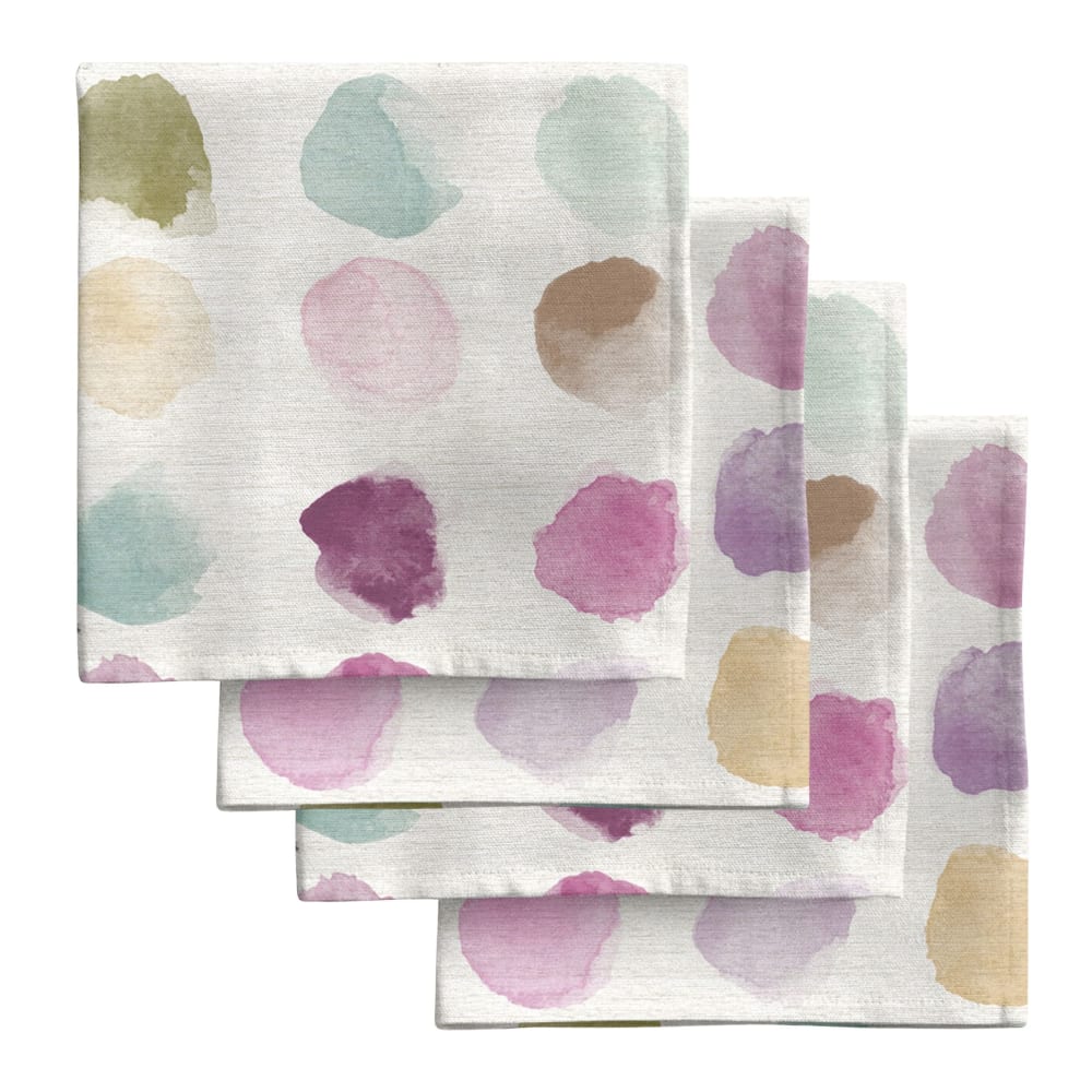 Serviettes de table 100% coton (x4) multicolore 43x43 cm