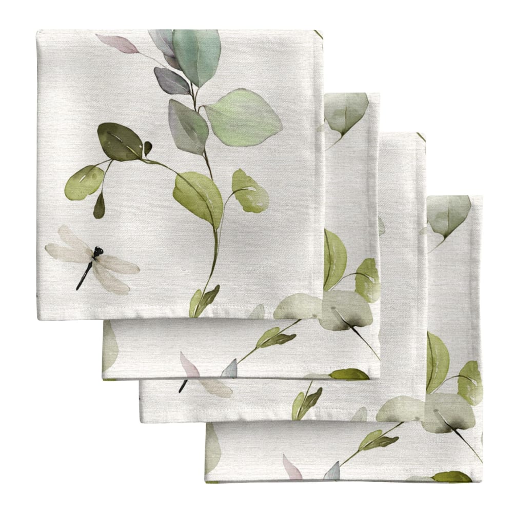 Serviettes de table 100% coton (x4) multicolore 43x43 cm