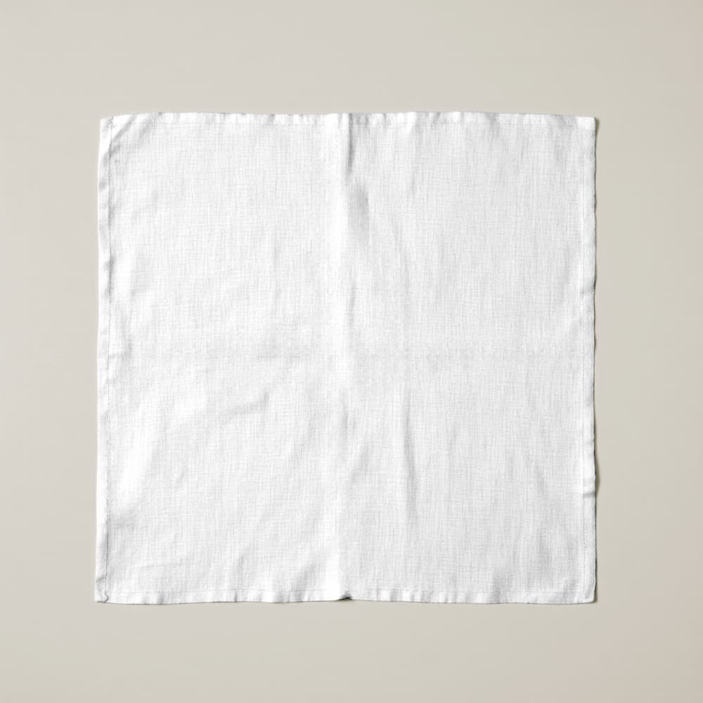 Servietten aus 100% Baunwolle (x4) Weiß 43x43 cm - Maisons Du