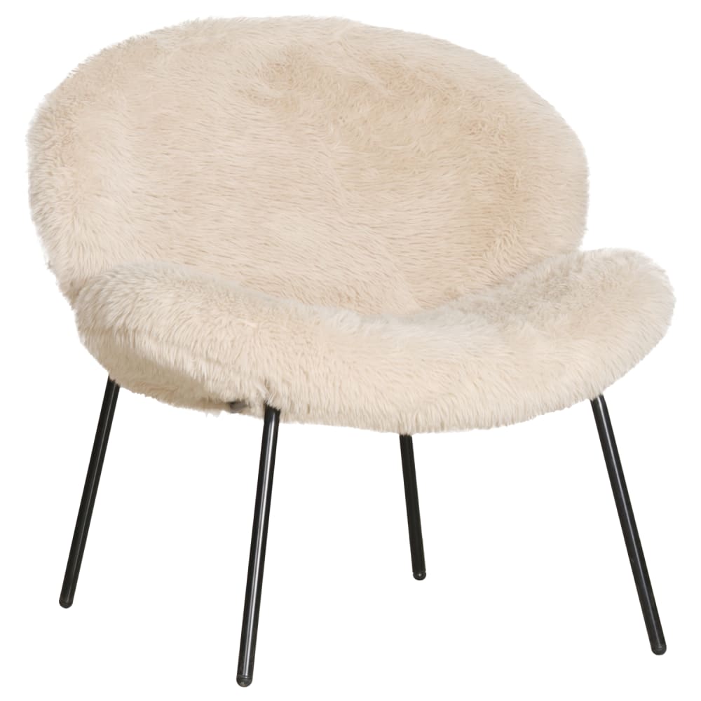 fauteuil en fausse fourrure