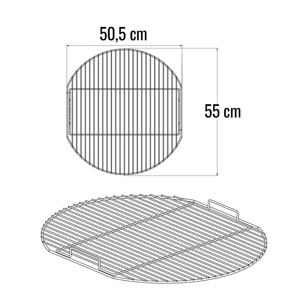 Grille simple Ø 55 cm de SoMagic pour barbecue rond de 57 cm - Maisons du Monde