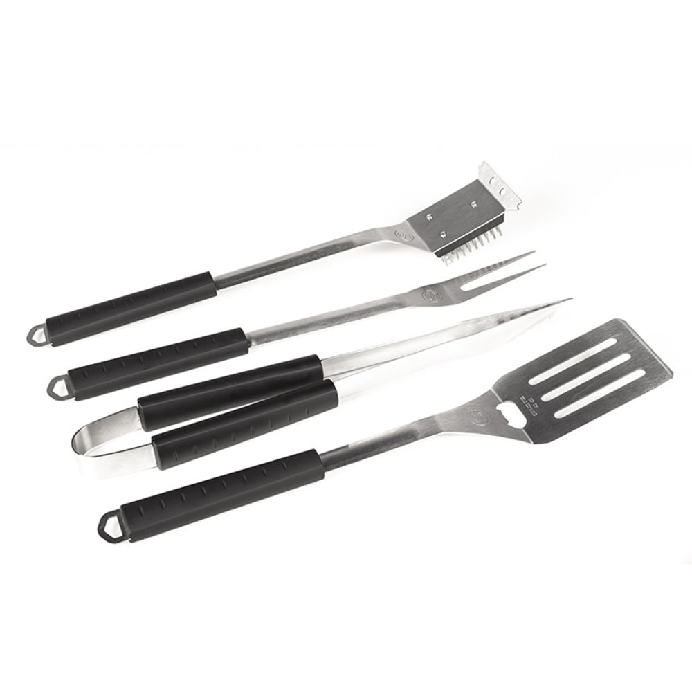 Somagic Set aus 4 Edelstahl-Grillzubehör Schwarz Edelstahl