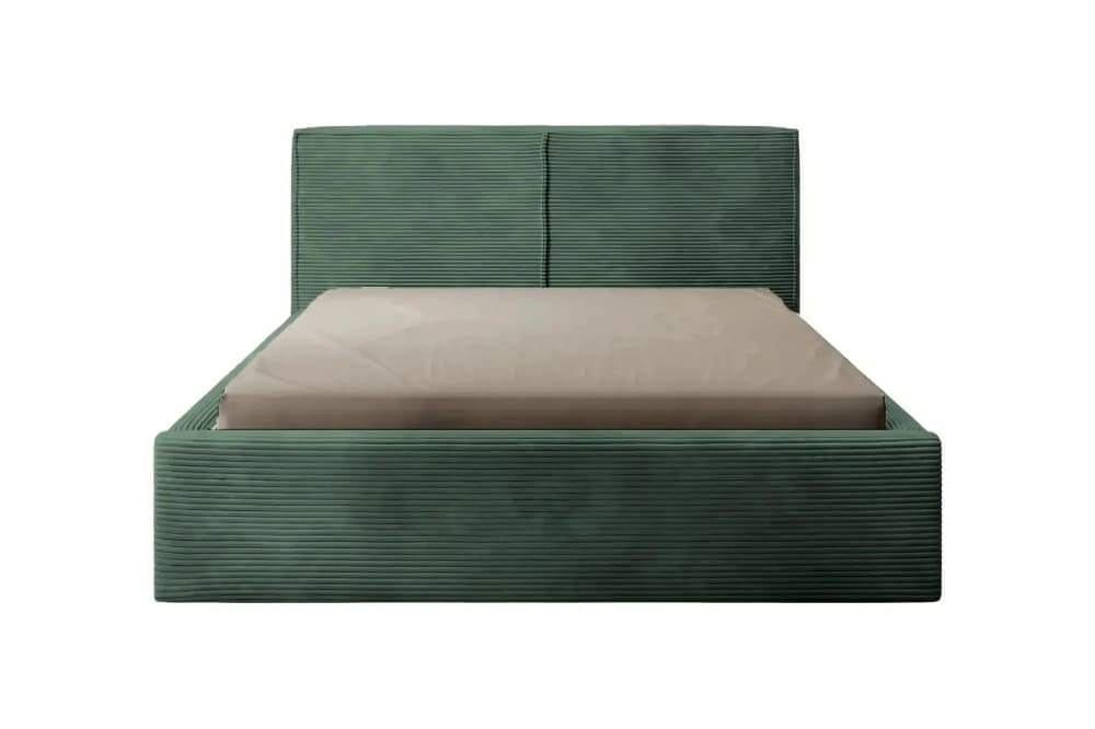 Lit coffre velours côtelé 140x200cm vert Lit coffre velours côtelé 140x200cm vert