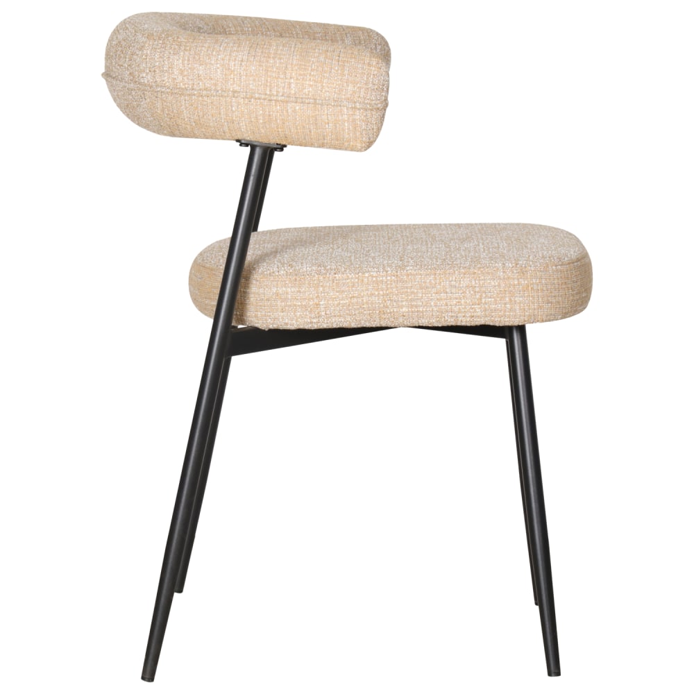 2er-Set Stühle aus meliertem gelbem Stoff - Maisons Du Monde