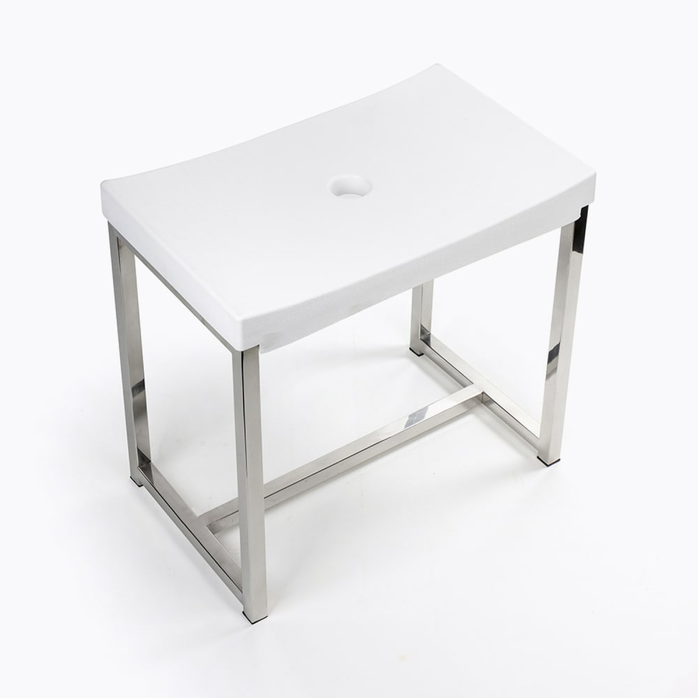 Tabouret de douche en inox avec assise confortable