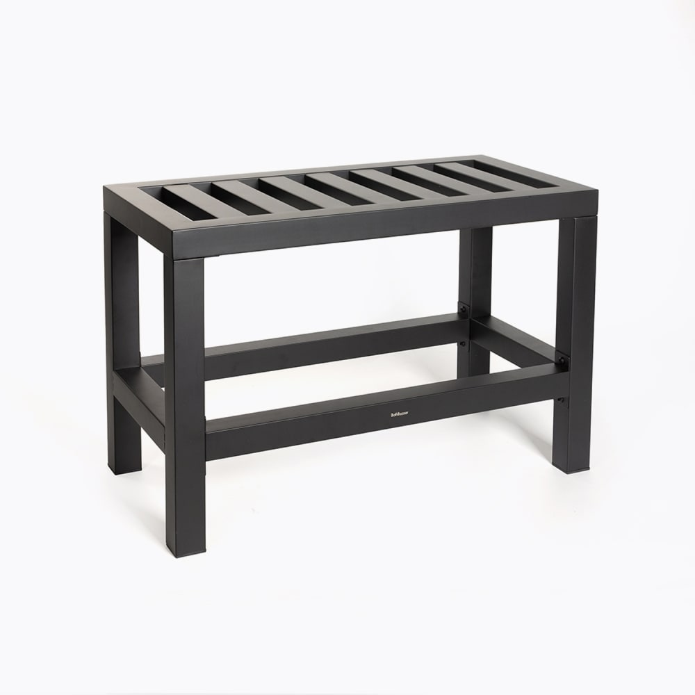 Banc inox noir mat pour