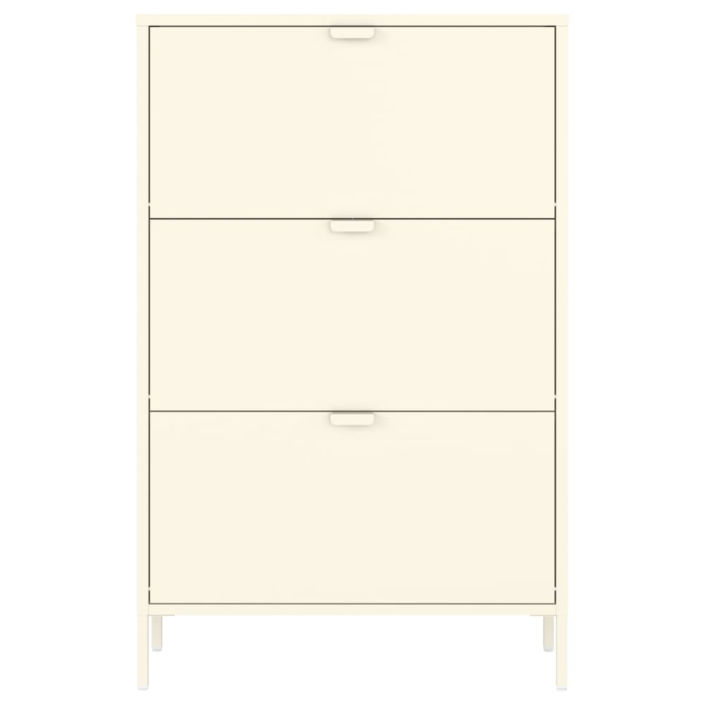 Weißer Metall-Schuhschrank mit 3 Türen - Maisons Du Monde