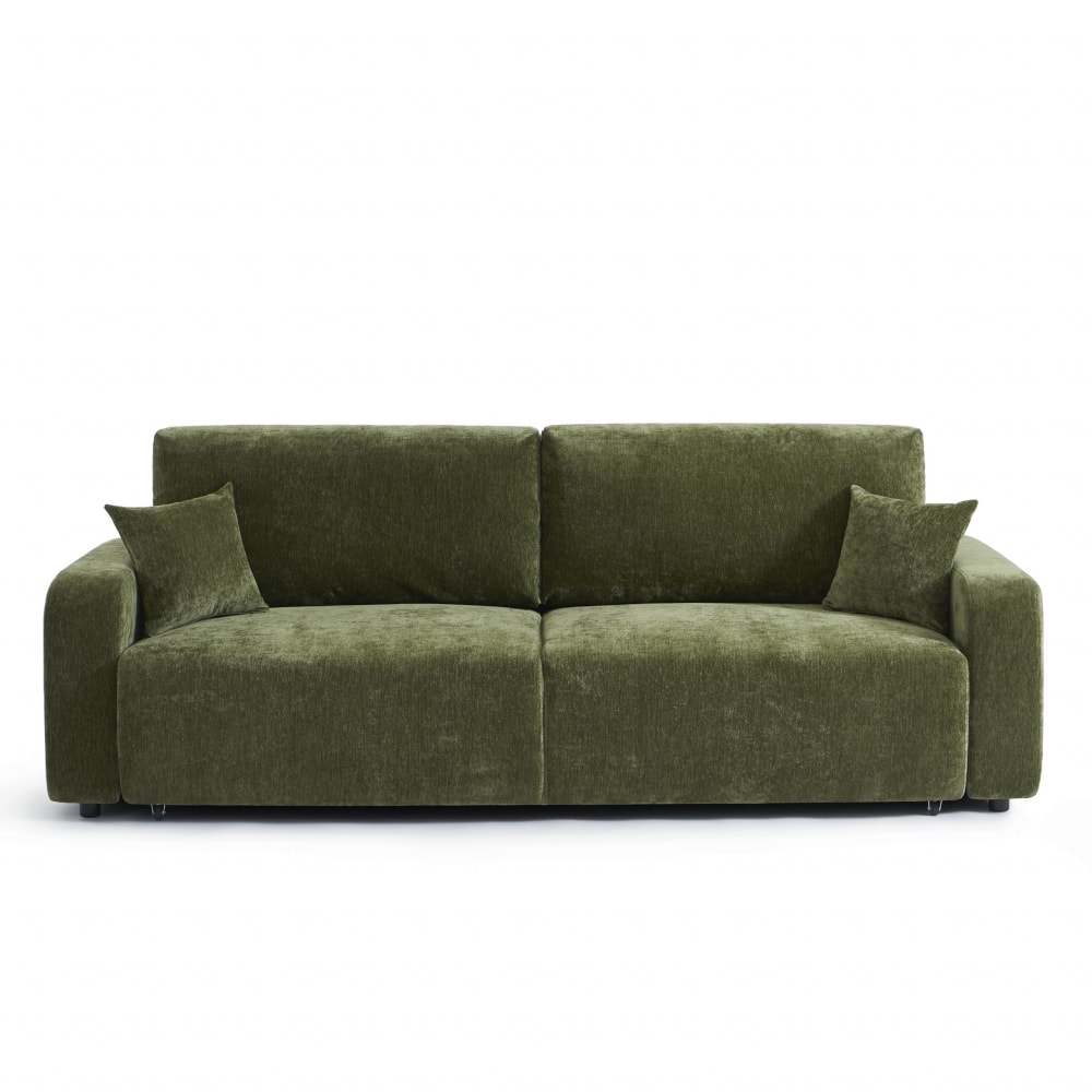 Canapé droit convertible - tissu
