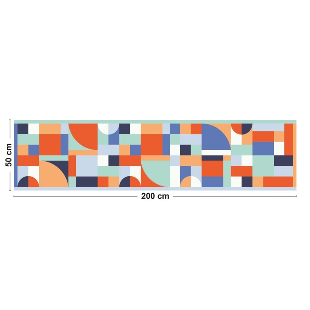 Tapis vinyle antidérapant - multicolore