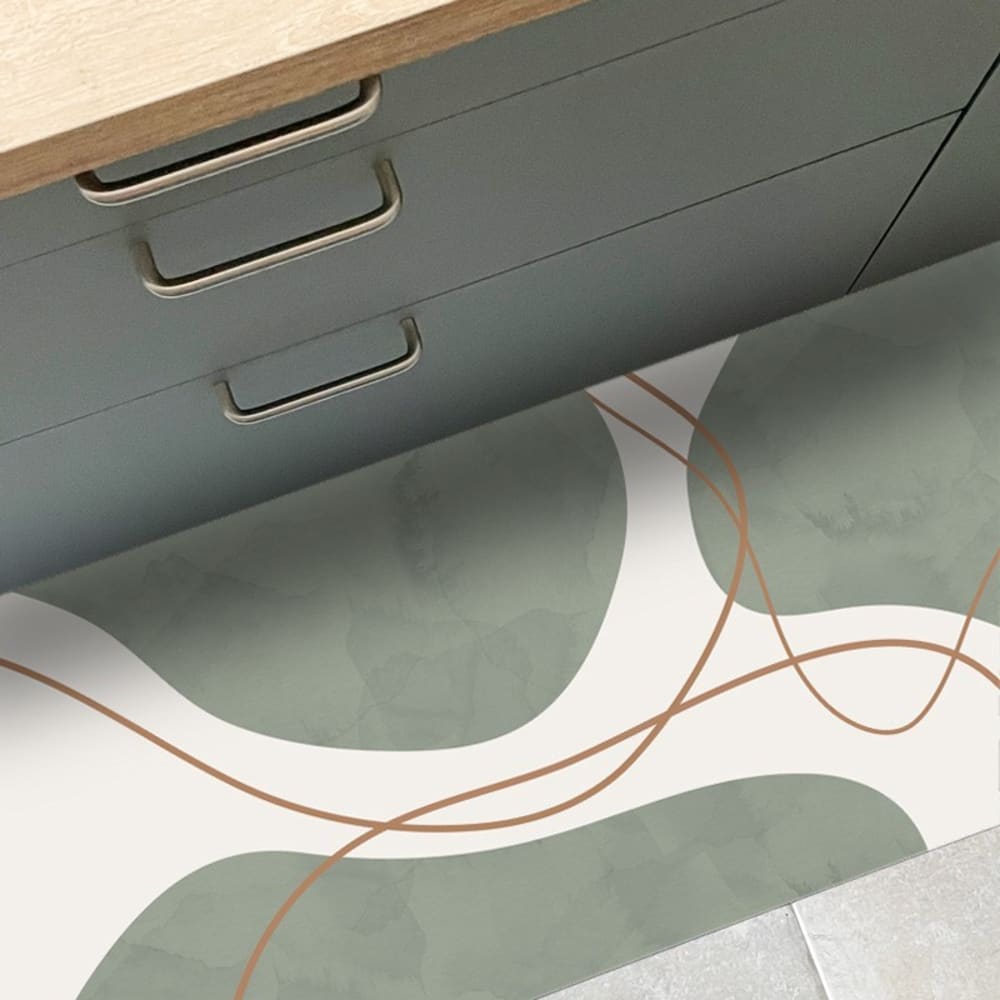 Tapis antidérapant - vinyle - int./ext. - Vert - 50x120cm