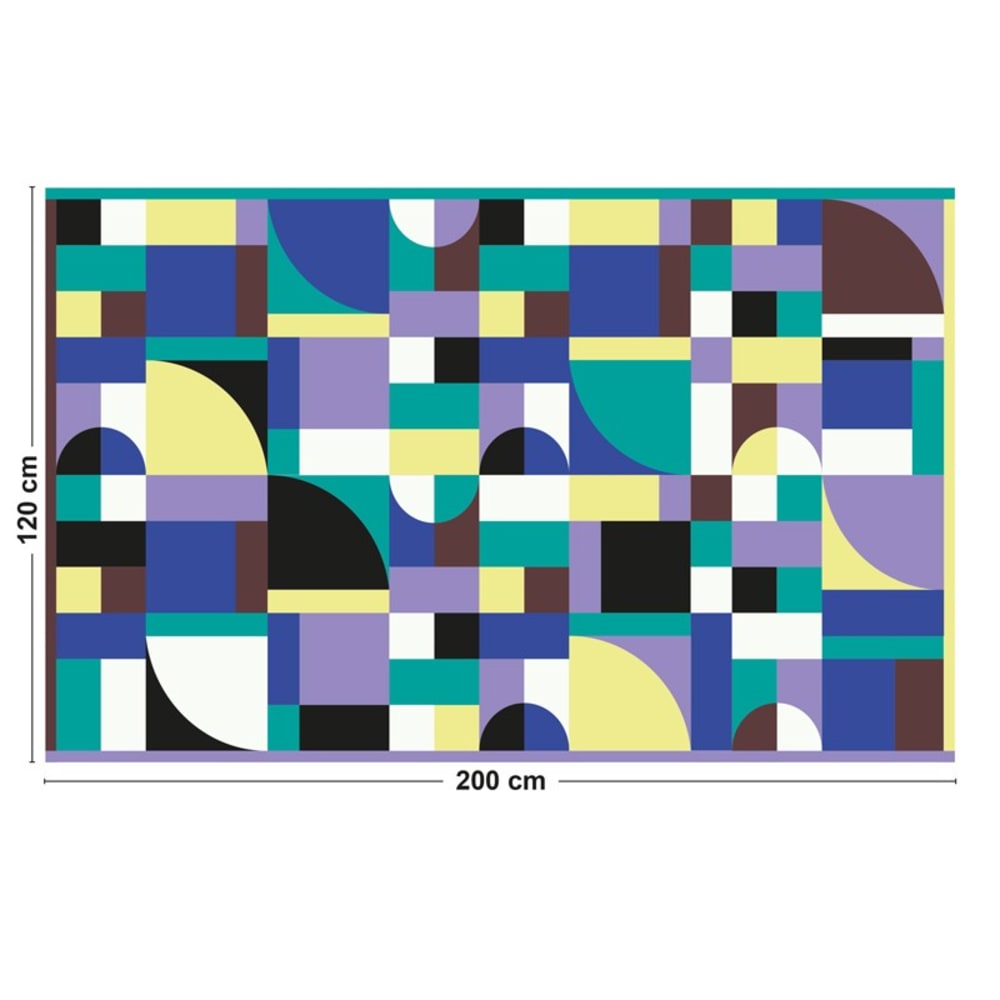 Tapis vinyle antidérapant - Multicolore - l120xL200cm