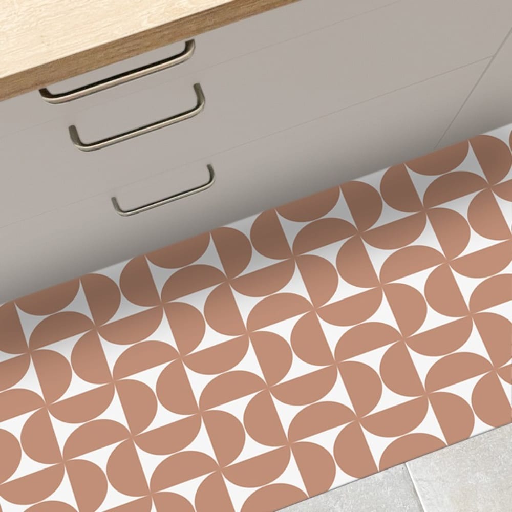 Tapis antidérapant - vinyle - int./ext. - Terracotta - 50x120cm