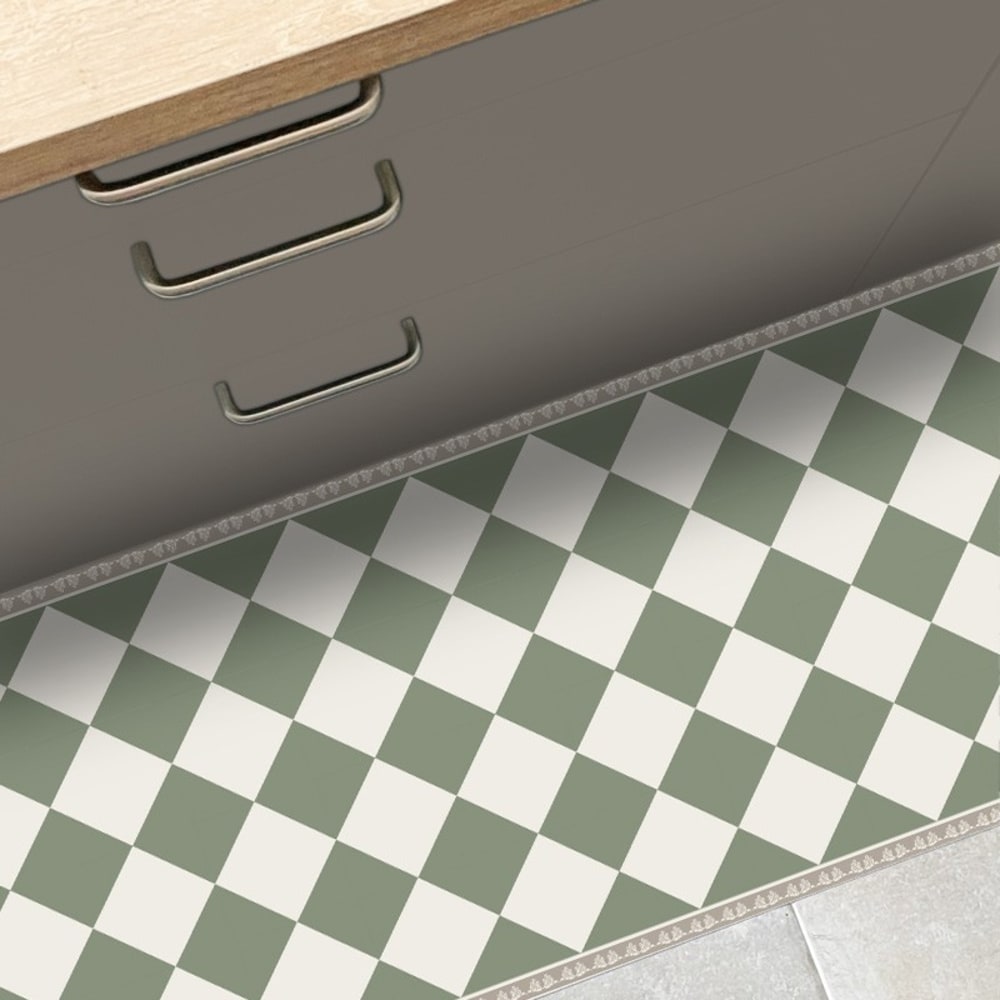 Tapis antidérapant - vinyle - int./ext. - Vert - 50x120cm