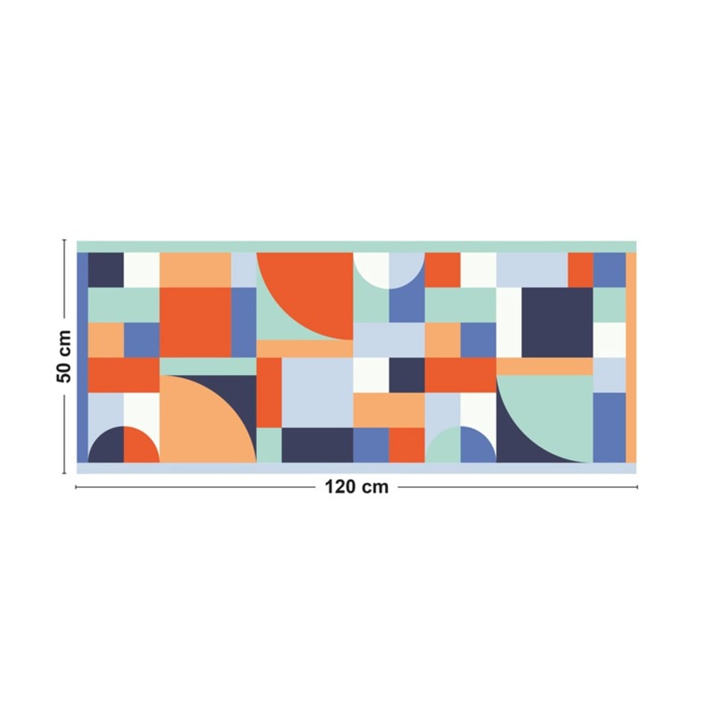 Tapis vinyle antidérapant - Multicolore - l 50xL120cm