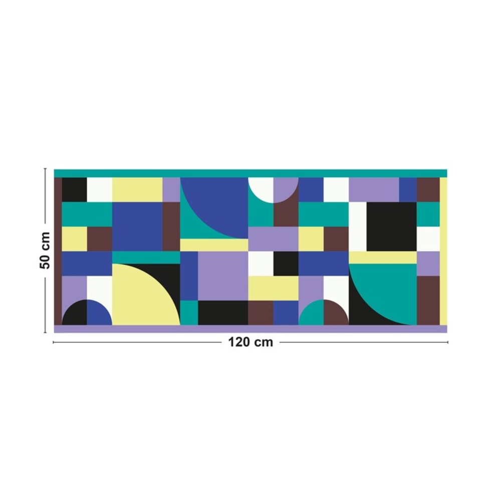 Tapis vinyle antidérapant - Multicolore - l 50xL120cm