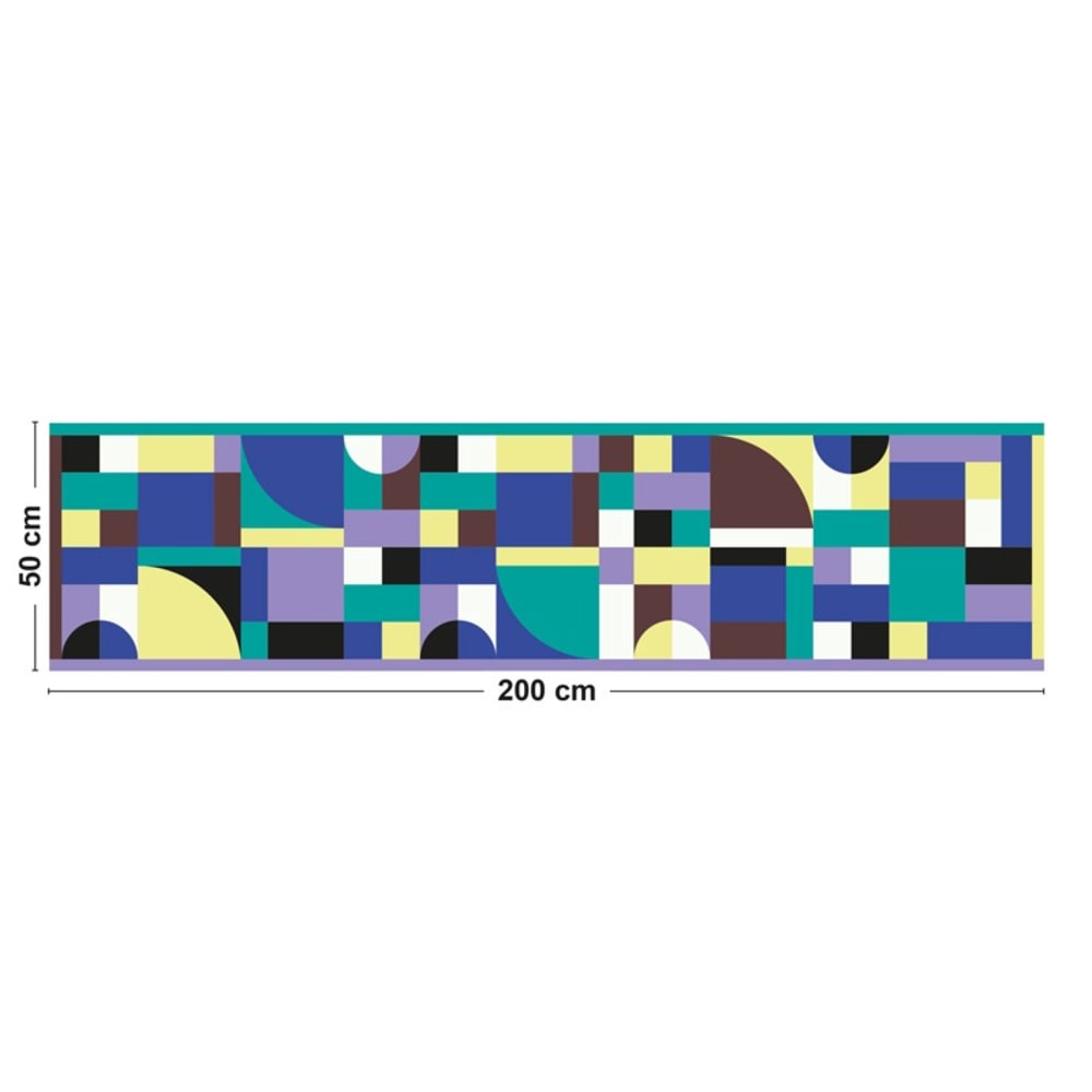 Tapis vinyle antidérapant - multicolore