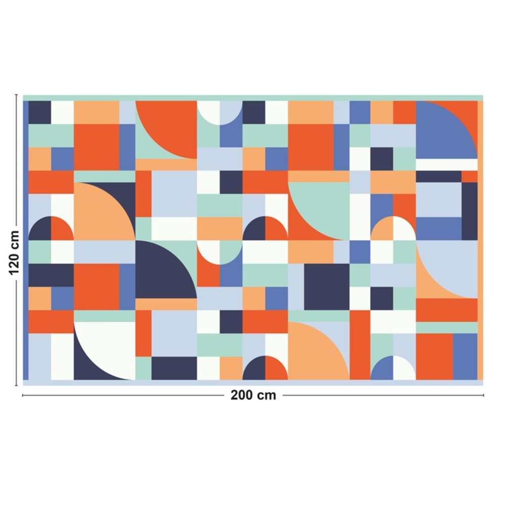 99Déco Rutschfeste Vinylmatte – innen/außen - Mehrfarbig - l120xL200cm Mehrfarbig Pvc - Polyvinlychlorid