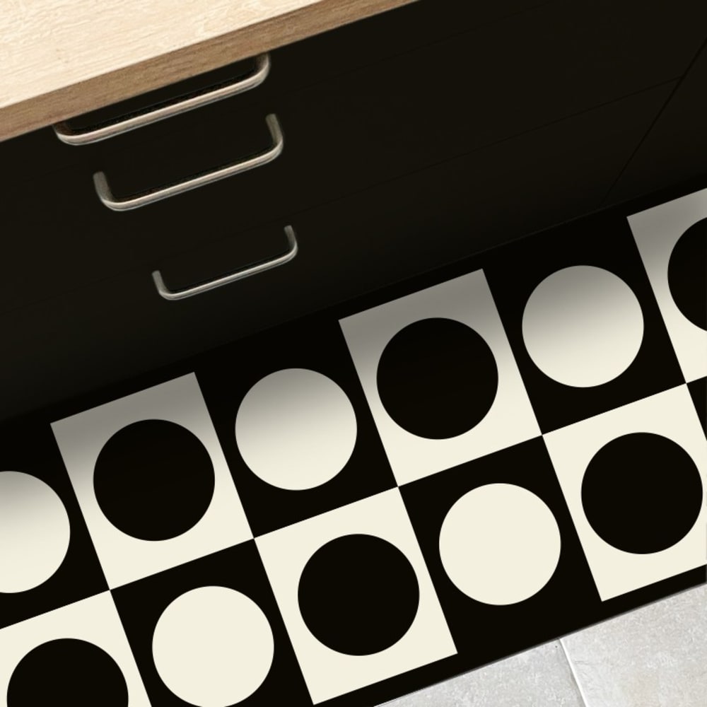 Tapis antidérapant - vinyle - int./ext. - Noir - 50x120cm