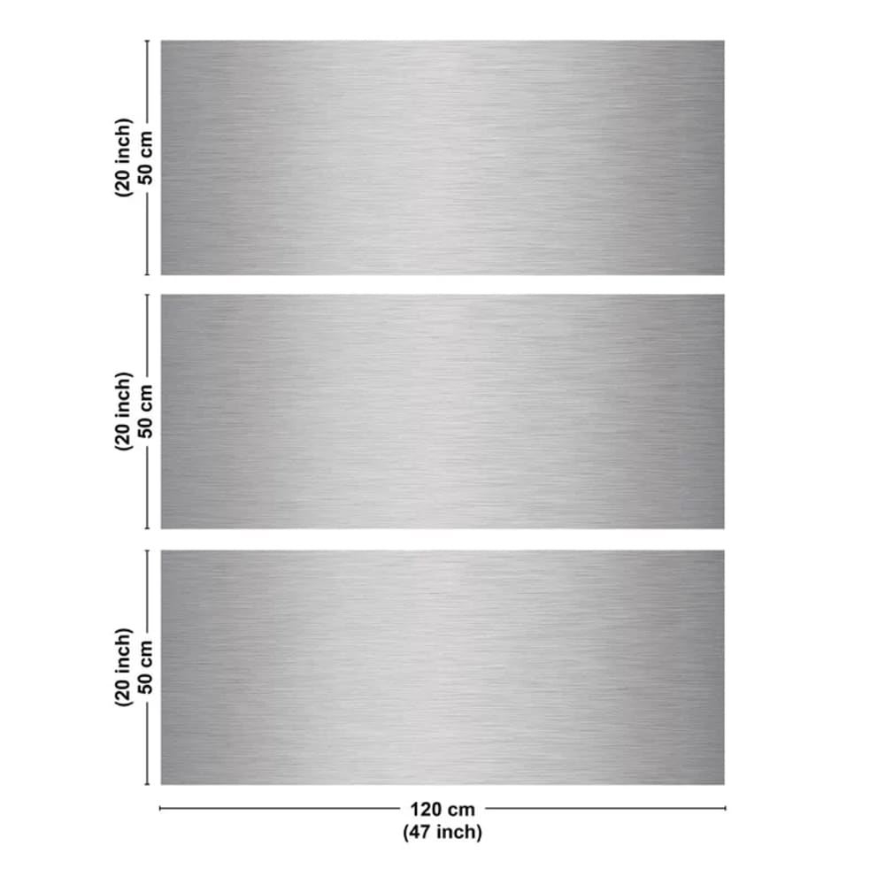 Crédence cuisine en aluminium - 360 x 50 cm - argent — vue 4
