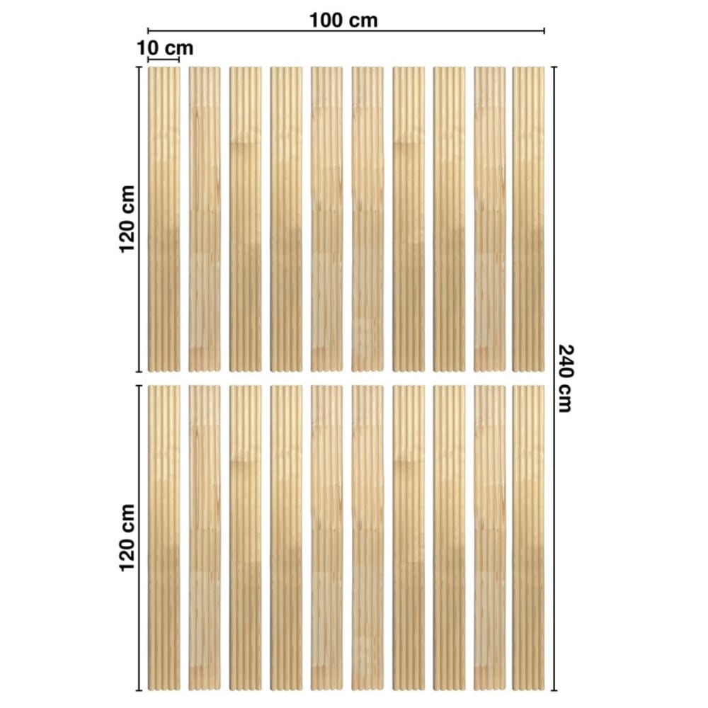 20 Wandleisten - keilgezinktes Kiefernholz - 20x(120x10 cm) -