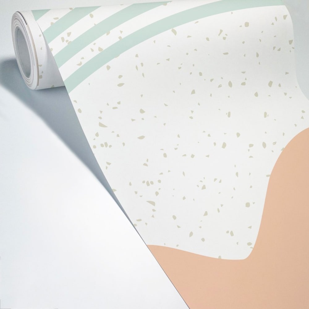 Papier peint panoramique - vert - intissé - 5 lés : 240x270cm — vue 3